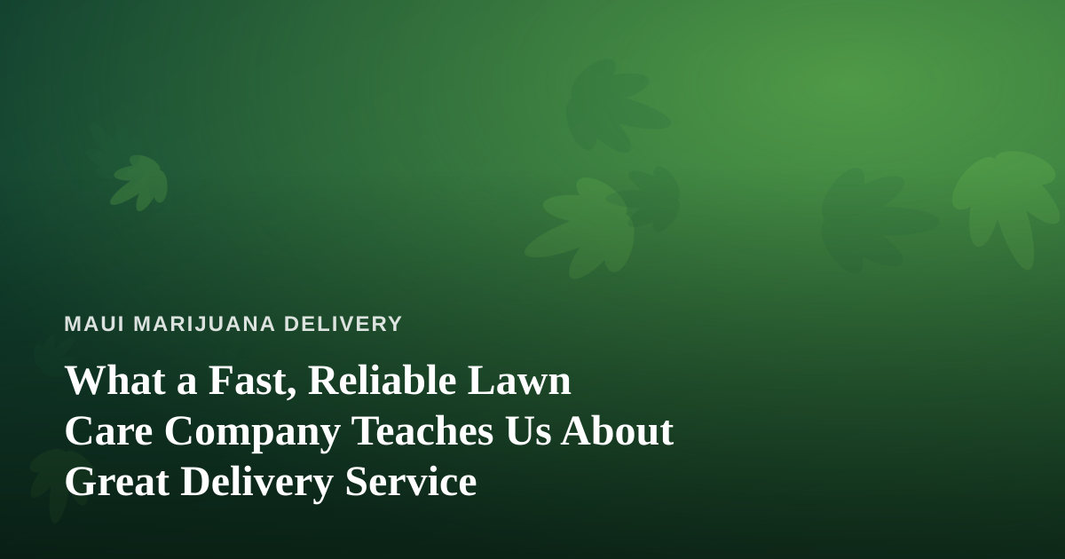 What a Fast, Reliable Lawn Care Company Teaches Us About Great Delivery Service