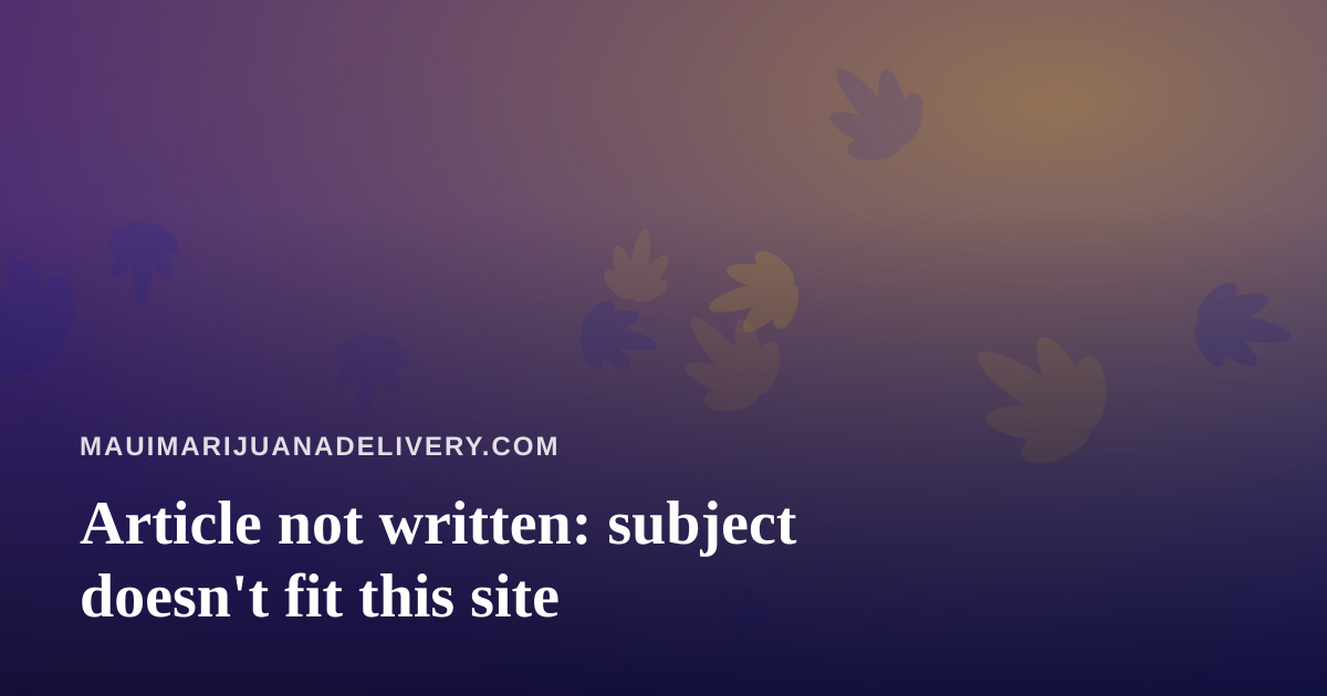 Article not written: subject doesn’t fit this site
